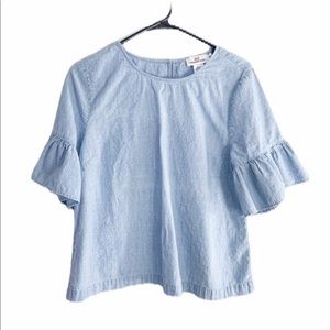 Vineyard Vines Denim Bell Sleeved Top X-Small